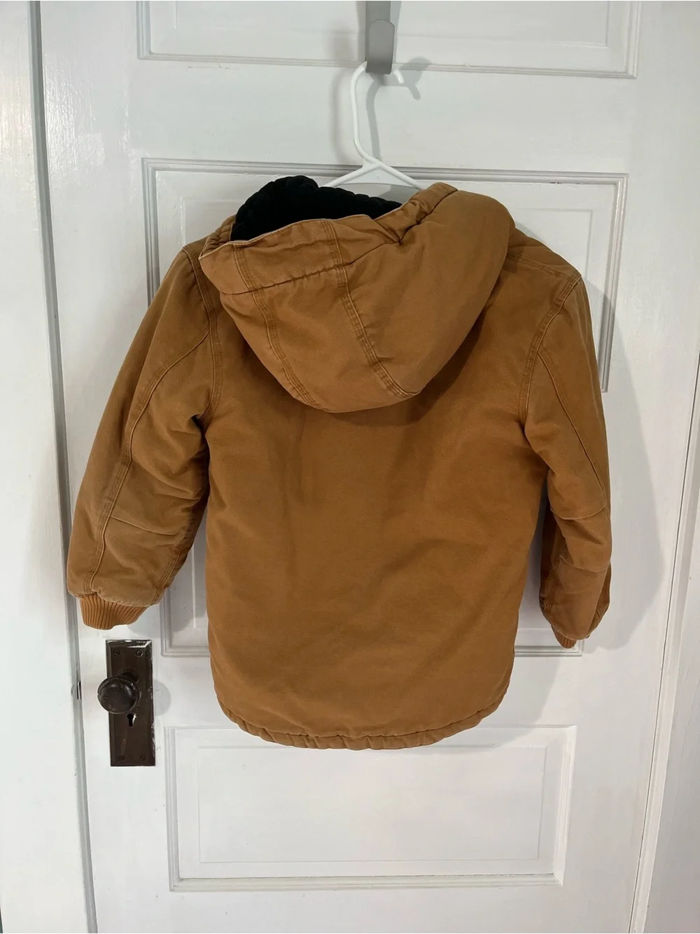 Boy/girls’ size 7/8 Carhartt Brown Hooded Work Jacket